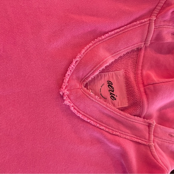 Aerie V-Neck Pink Sweatshirt - Picture 2 of 2